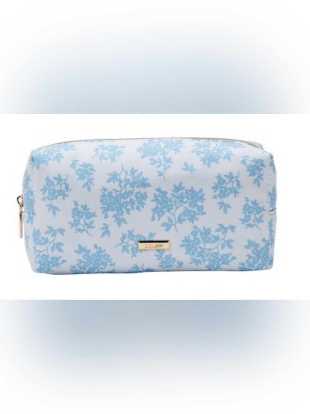 Conair Blue Floral Loaf Organizer Cosmetic Bag Makeup Bag Travel Toiletry Case